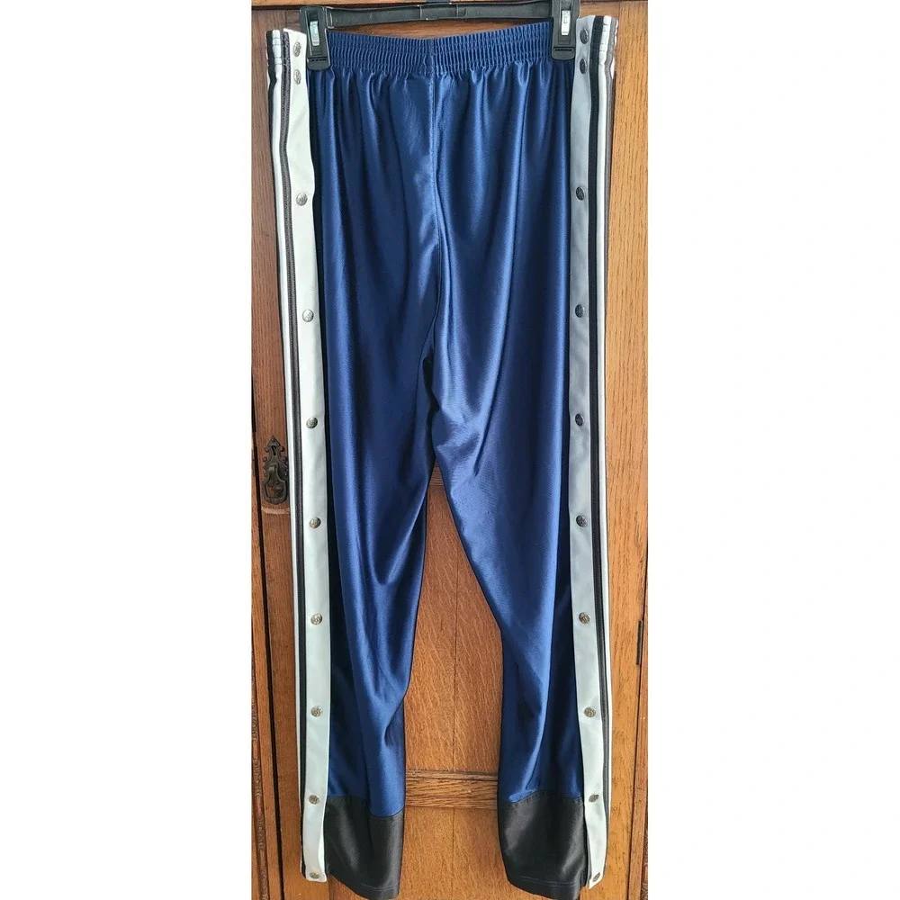 Adidas Mens Vintage Snap Button Adibreak Track Pants Blue White Large AUZ001